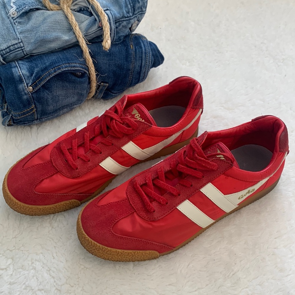 Gola Harrier Red/ Off White Sneaker Size 10